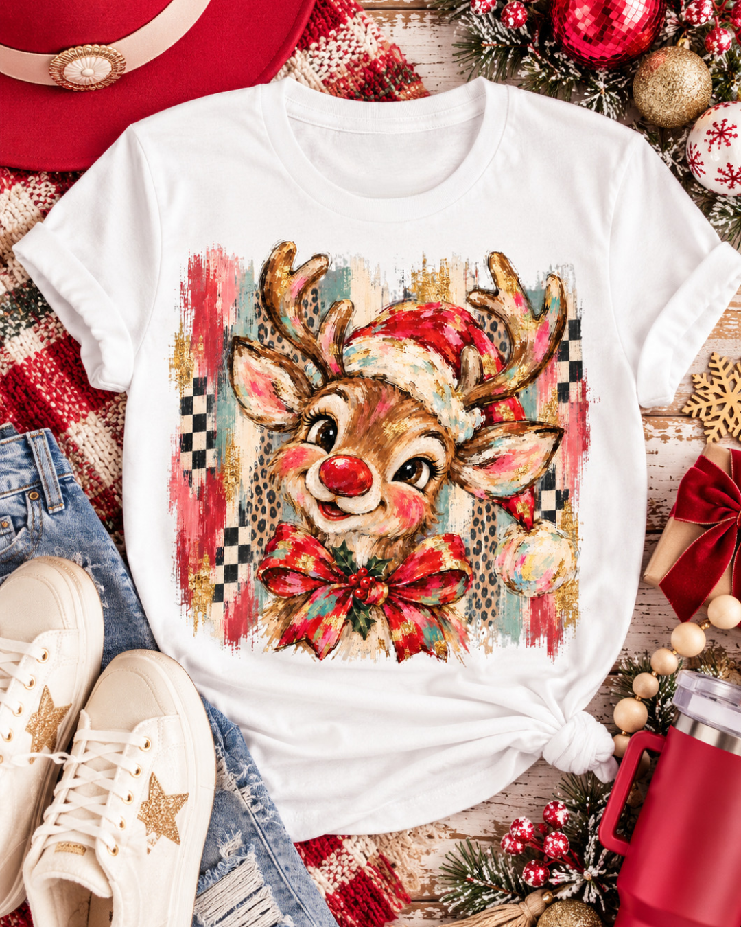 Rosy Nose Christmas Tee or Longsleeve