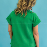 Happy Place Textured Top - Green* FINAL SALE *
