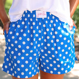 PREORDER- Easy Win Polka Dot Boxer Shorts- Blue