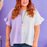 Time Goes By Top - Lavender/White* FINAL SALE *