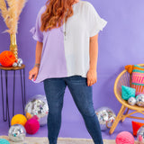 Time Goes By Top - Lavender/White* FINAL SALE *