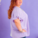 Time Goes By Top - Lavender/White* FINAL SALE *