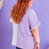 Time Goes By Top - Lavender/White* FINAL SALE *