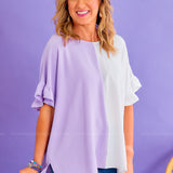 Time Goes By Top - Lavender/White* FINAL SALE *