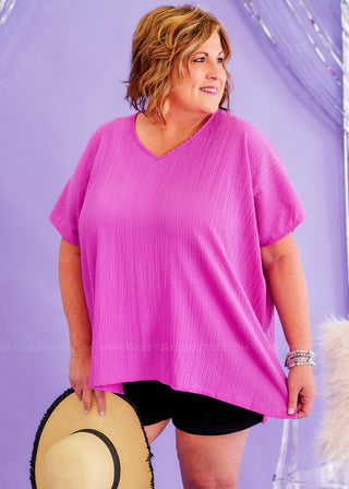 Simone Top - Fuchsia - LAST ONE FINAL SALE