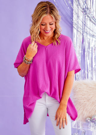 Simone Top - Fuchsia - LAST ONE FINAL SALE