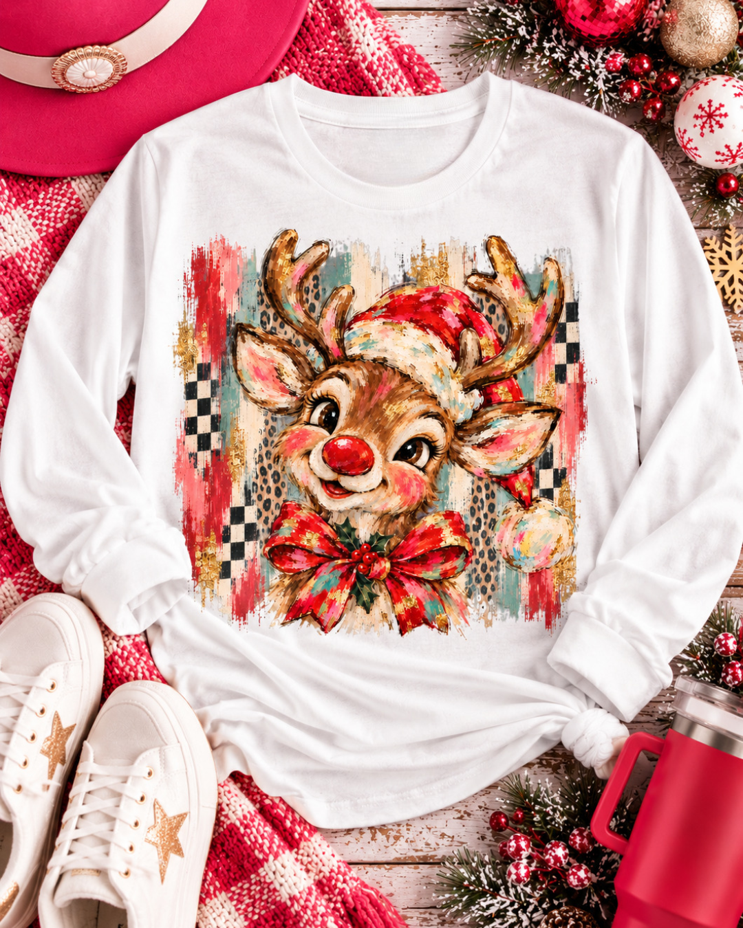 Rosy Nose Christmas Tee or Longsleeve