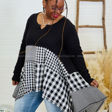 Snowy Plaid Dreams Top - LAST ONES FINAL SALE