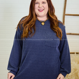 Vibe Check Top - Navy* FINAL SALE *