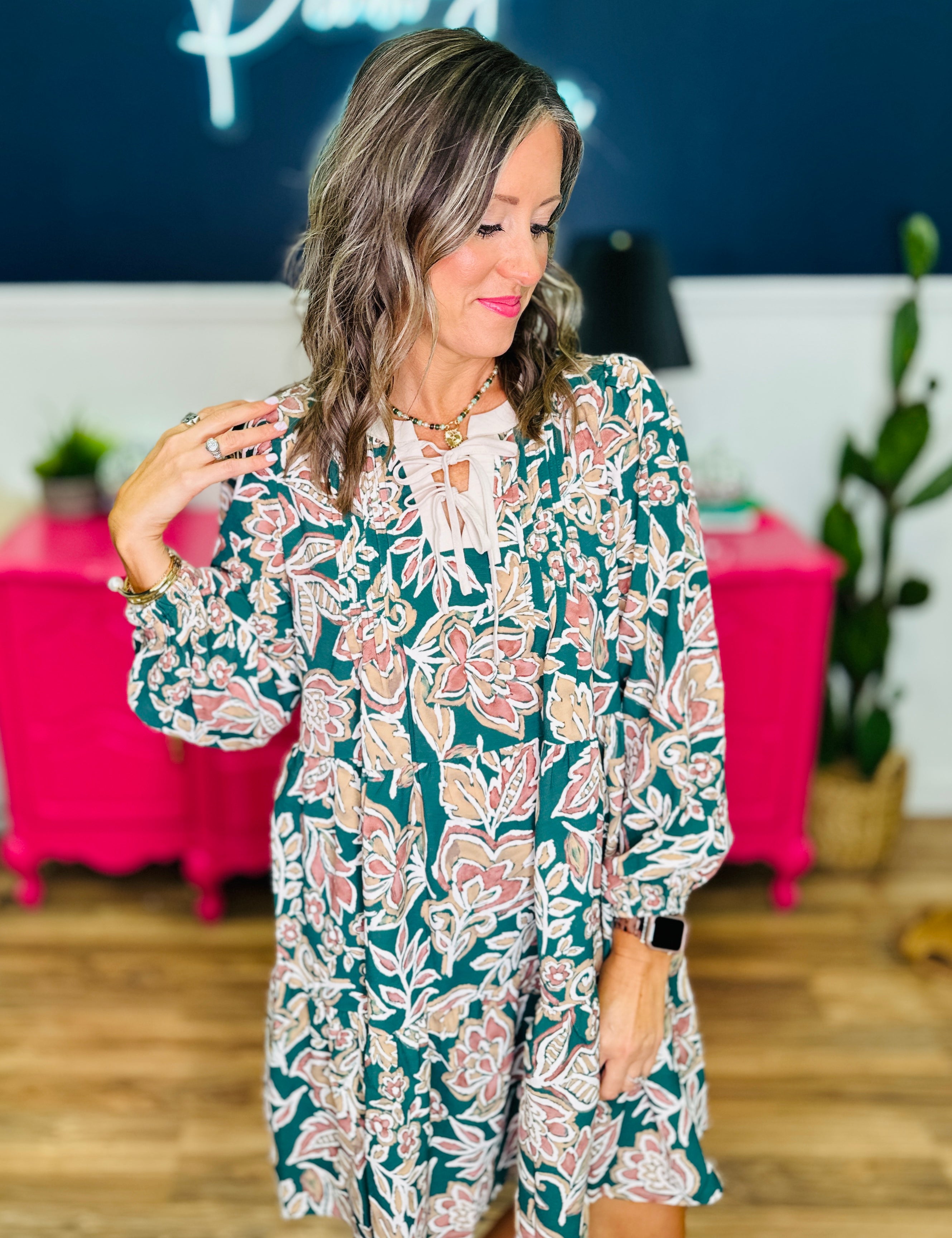 Floral Printed Tunic/Dress - LAST ONES FINAL SALE