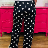 Polka Dot Posie Pants - Black
