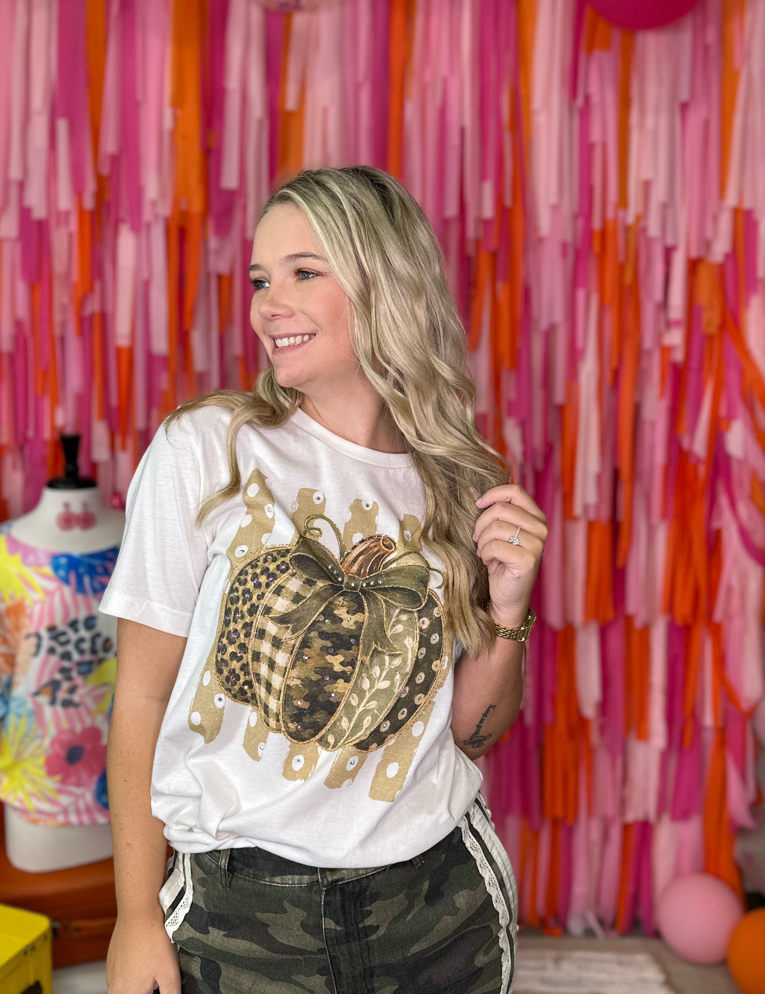 Camo Cutie Pumpkin Boujee Tee