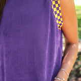 PREORDER- Checkmate Ribbed Tank- Purple