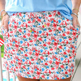 PREORDER- Patriotic Blooms Skort