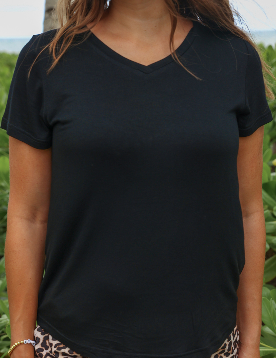 PREORDER- Jess Lea Basic Tee- Black