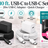 10ft. USBC to USBC Fast Charging Set - PREORDER