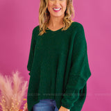 Score An Invite Sweater - Hunter Green* FINAL SALE * - WHS24
