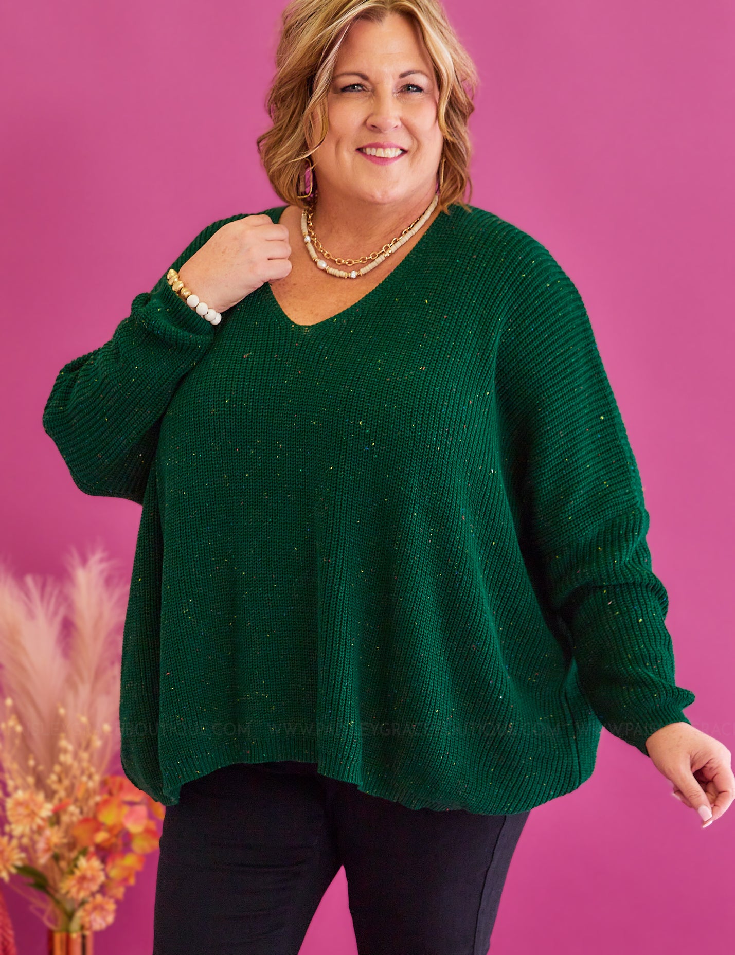 Score An Invite Sweater - Hunter Green* FINAL SALE * - WHS24