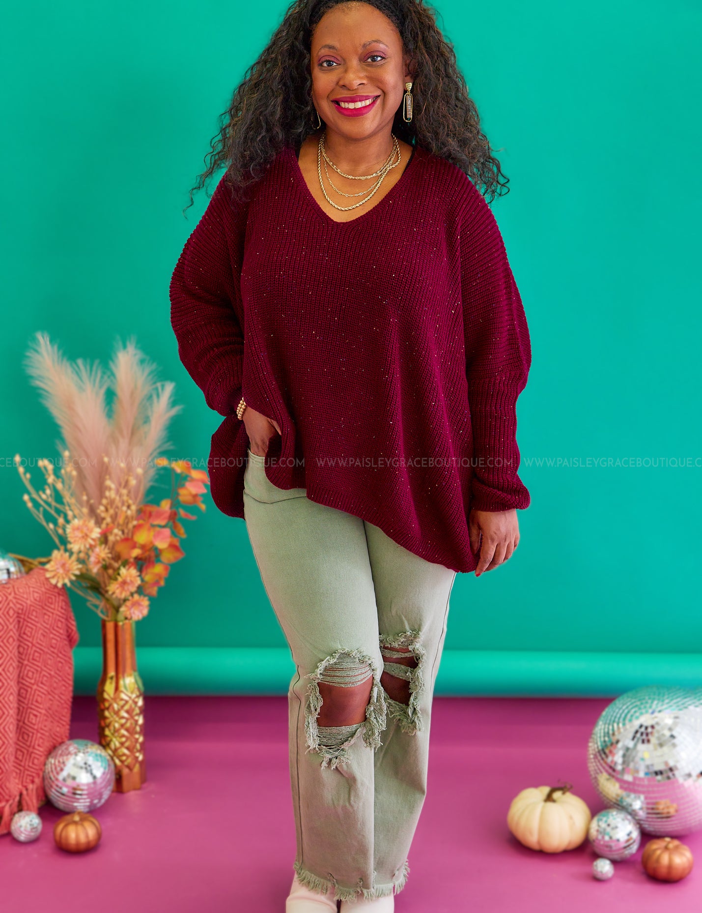 Score an Invite Sweater - Wine* LAST ONES FINAL SALE *
