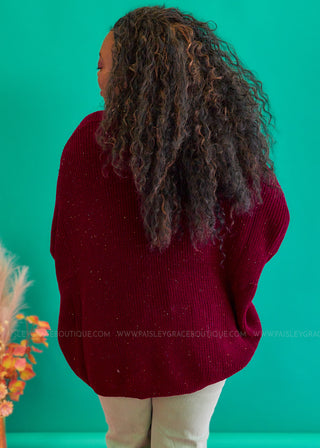 Score an Invite Sweater - Wine* FINAL SALE *
