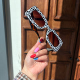 Spot Me If You Can Mixed Print Sunglasses