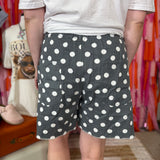 Polka Pop Shorts - Grey