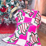 PREORDER- Checkered Bow Christmas Treat Blanket
