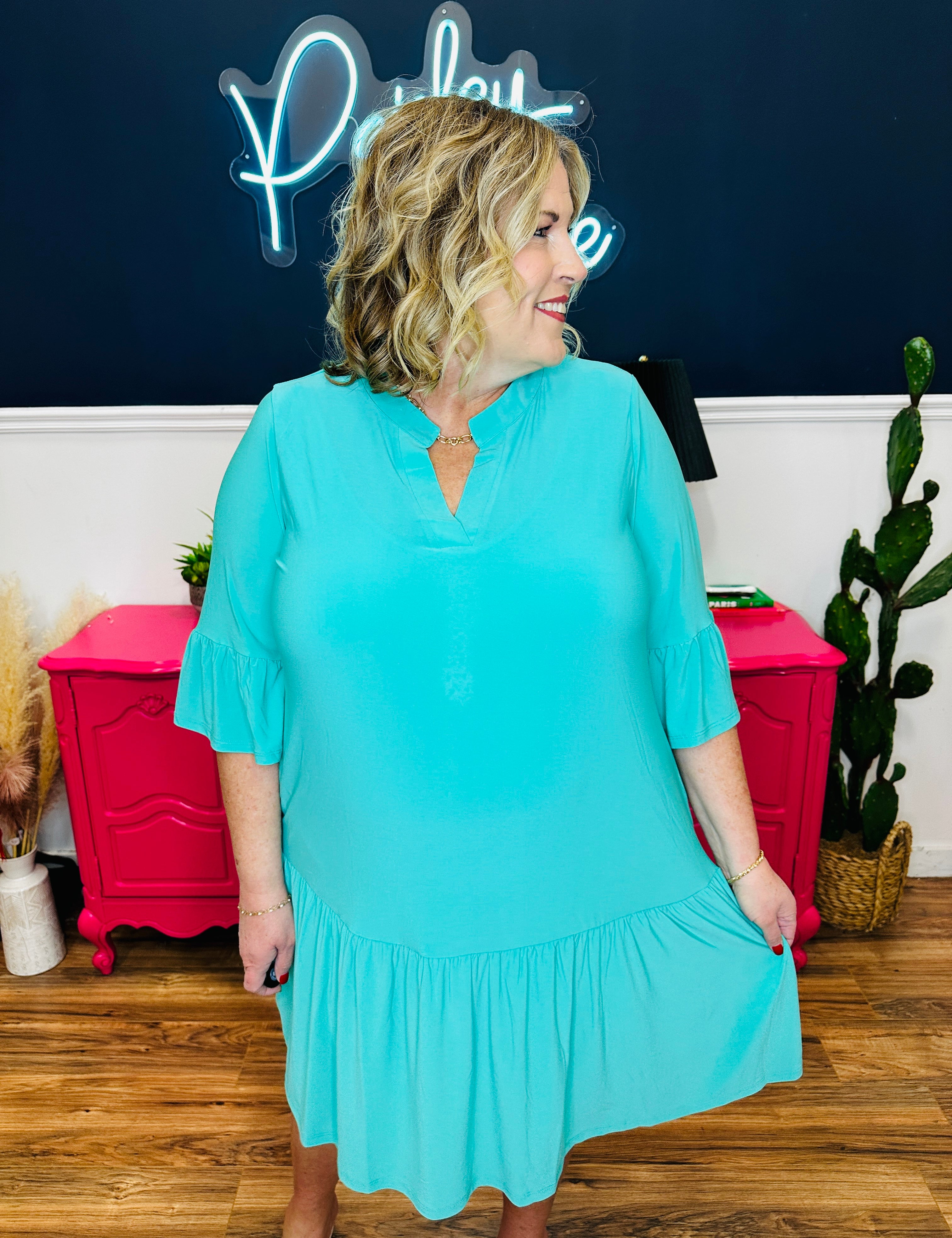 Dear Scarlett Lizzy Sunday Dress - Emerald - FINAL SALE