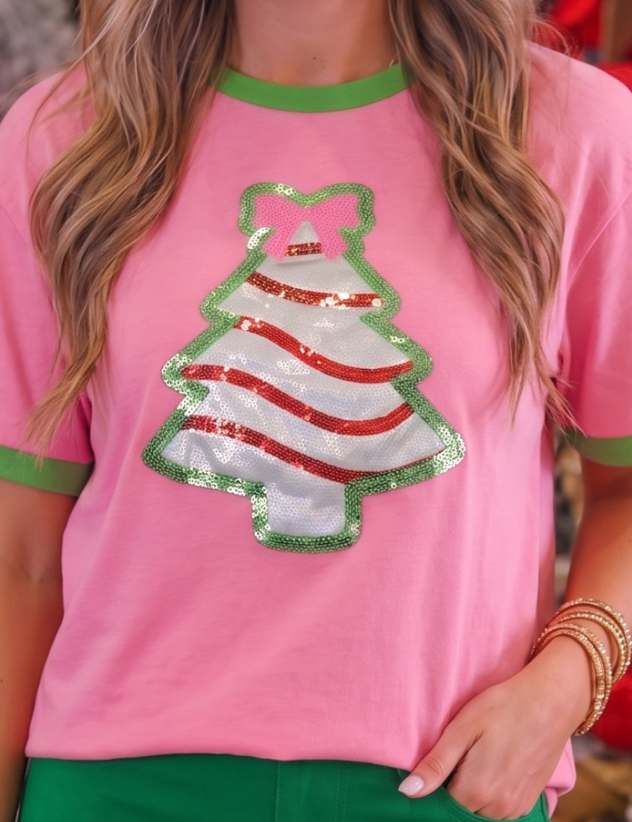 PREORDER- Foil Bow Christmas Treat Tee