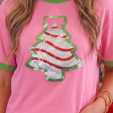 PREORDER- Foil Bow Christmas Treat Tee