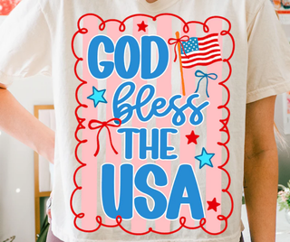 God Bless the USA Bow Tee