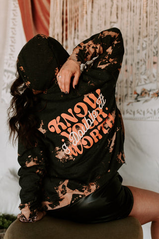 Know Your Worth Zip Hoodie - PREORDER