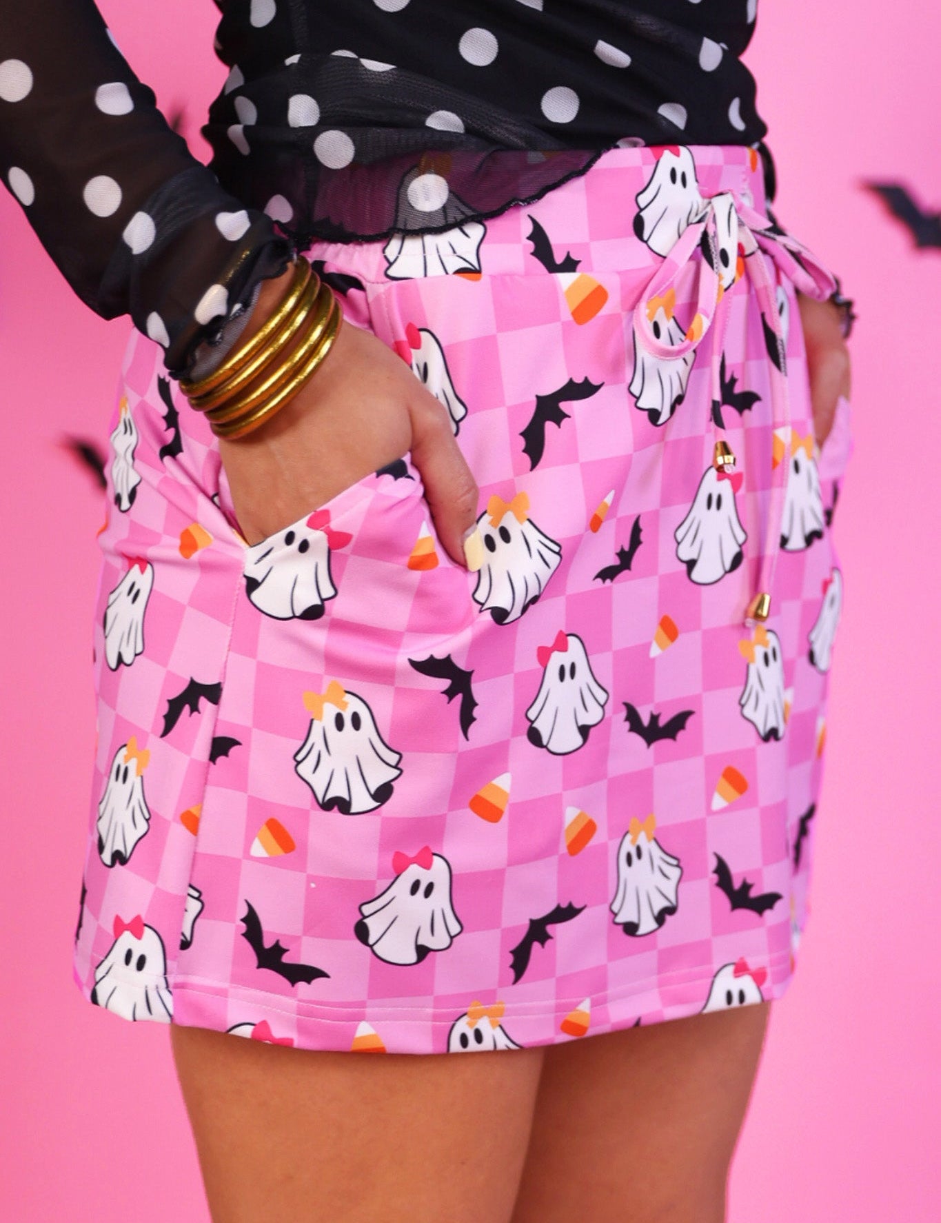 PREORDER- Checkered GiGi the Ghost Skort