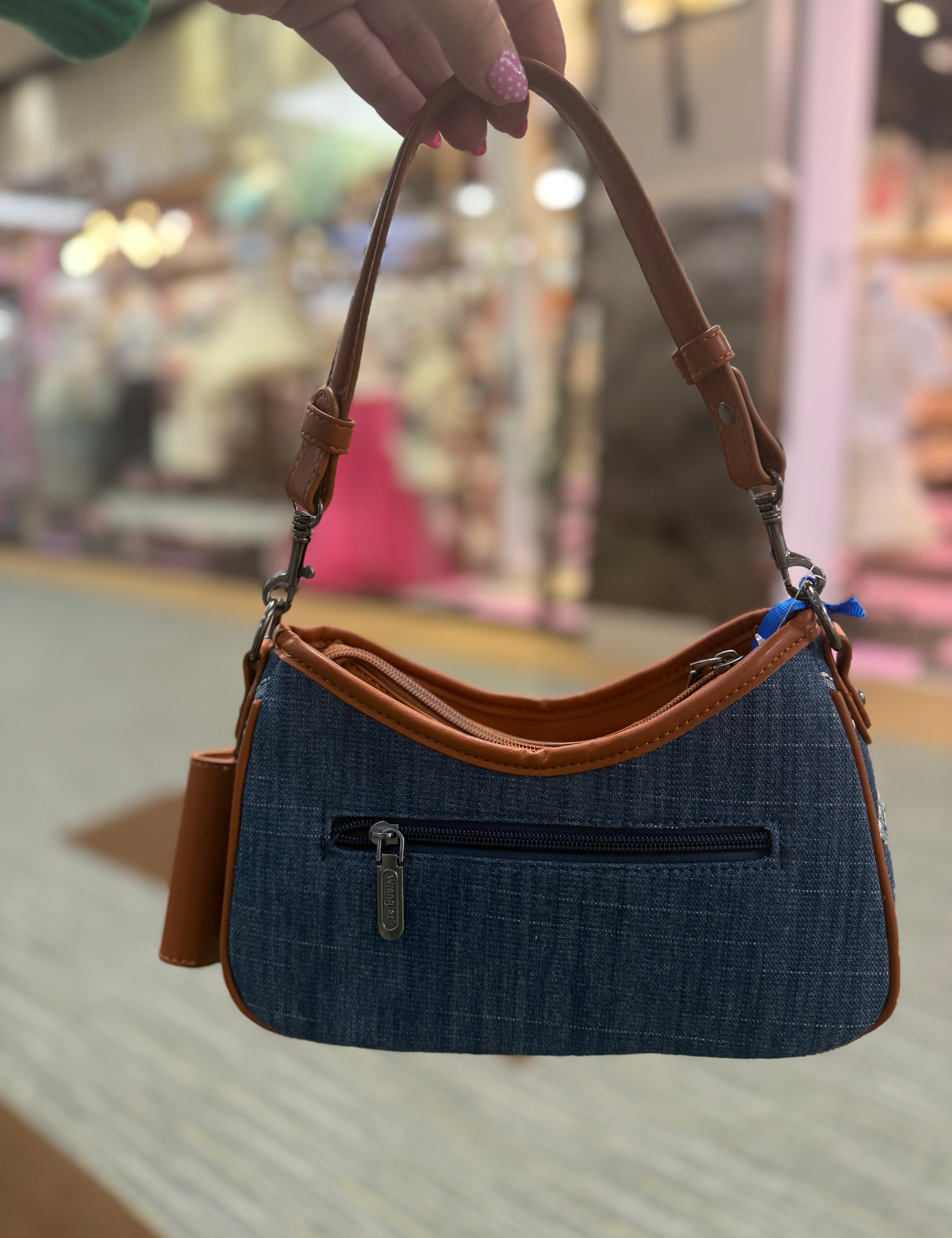 Wrangler Denim Stud Detail Purse/Crossbody