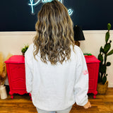 Patchwork Heart & XOXO Embroidered Sweatshirt - FINAL SALE