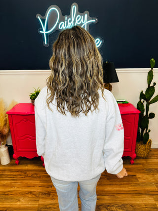 Patchwork Heart & XOXO Embroidered Sweatshirt