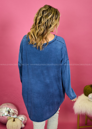 Flirty Flourish Top - Blue