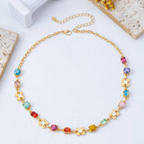 All The Luck Clover Gemstone Necklace