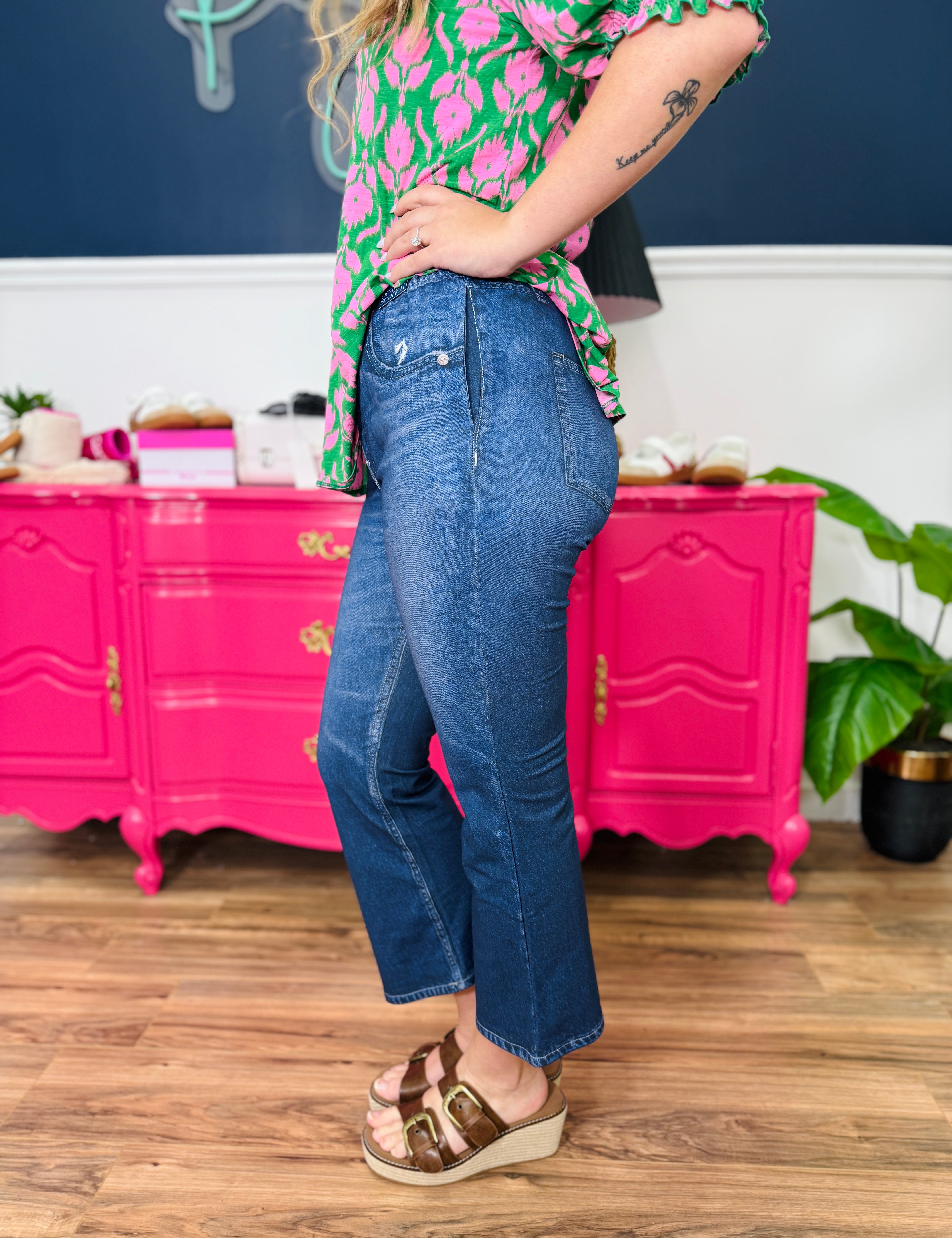 Dear Scarlett Bootcut Faux Denim - FINAL SALE