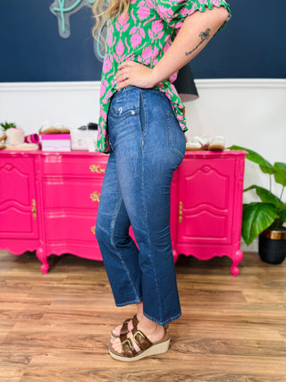 Dear Scarlett Bootcut Faux Denim