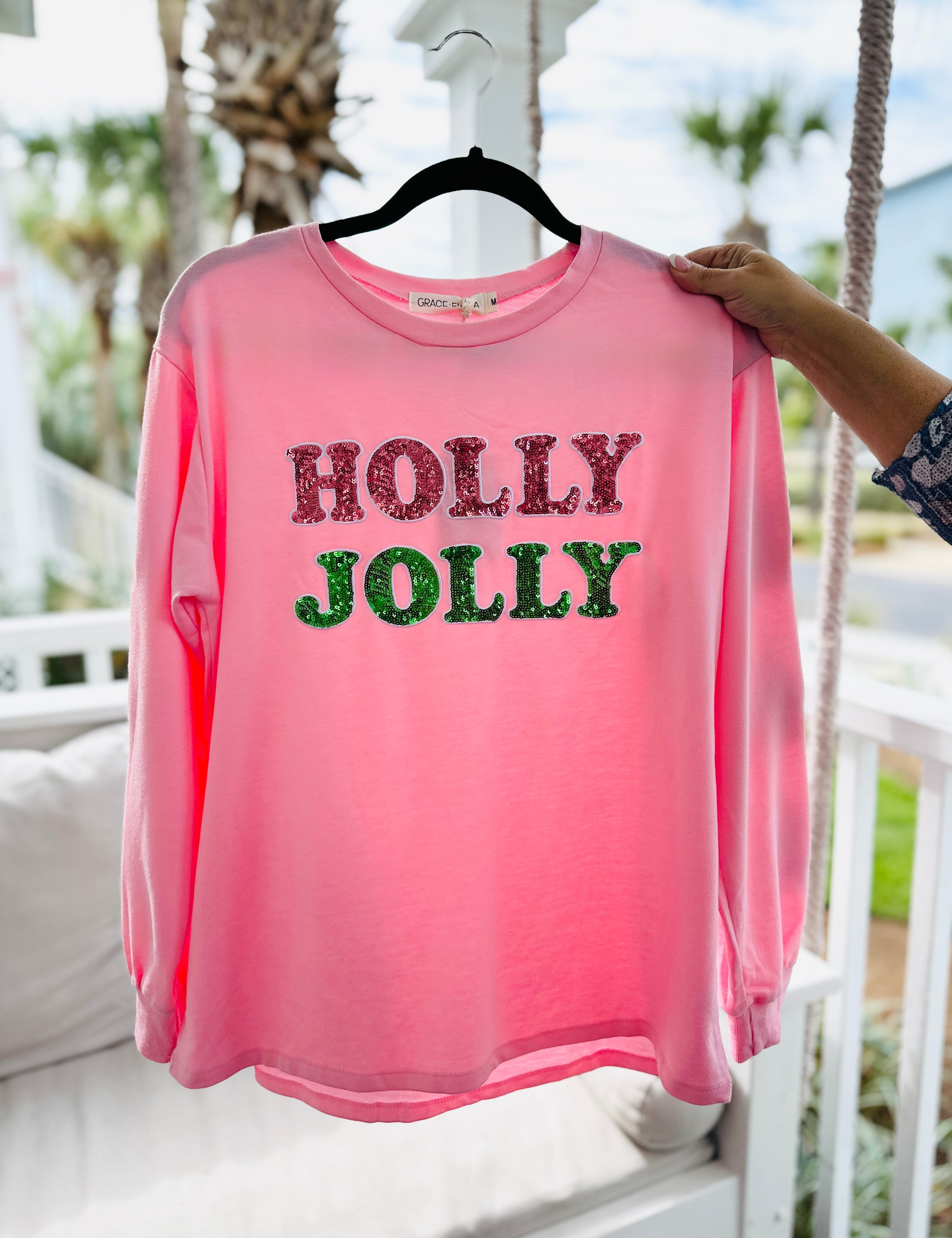 Holly Jolly Sequin Sweatshirt - FINAL SALE