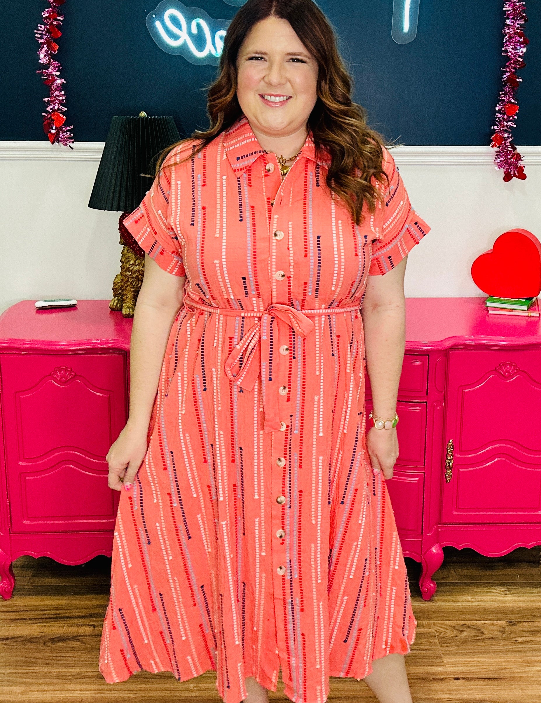 Waist Tie Midi Dress - FINAL SALE