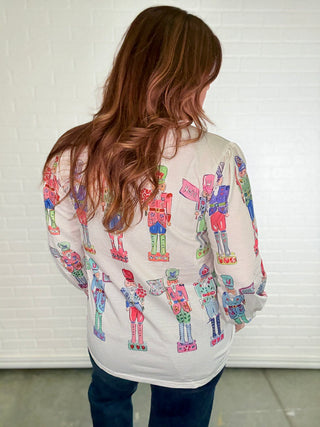 Festive Multi Color Nutcracker Top