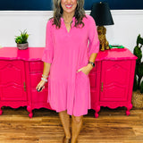 Dear Scarlett Lizzy Sunday Dress - Pink Glow - FINAL SALE
