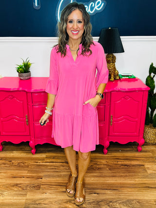 Dear Scarlett Lizzy Sunday Dress - Pink Glow