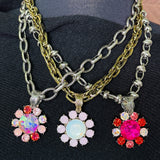 Lena Flower Crystal Necklace - 3 Styles