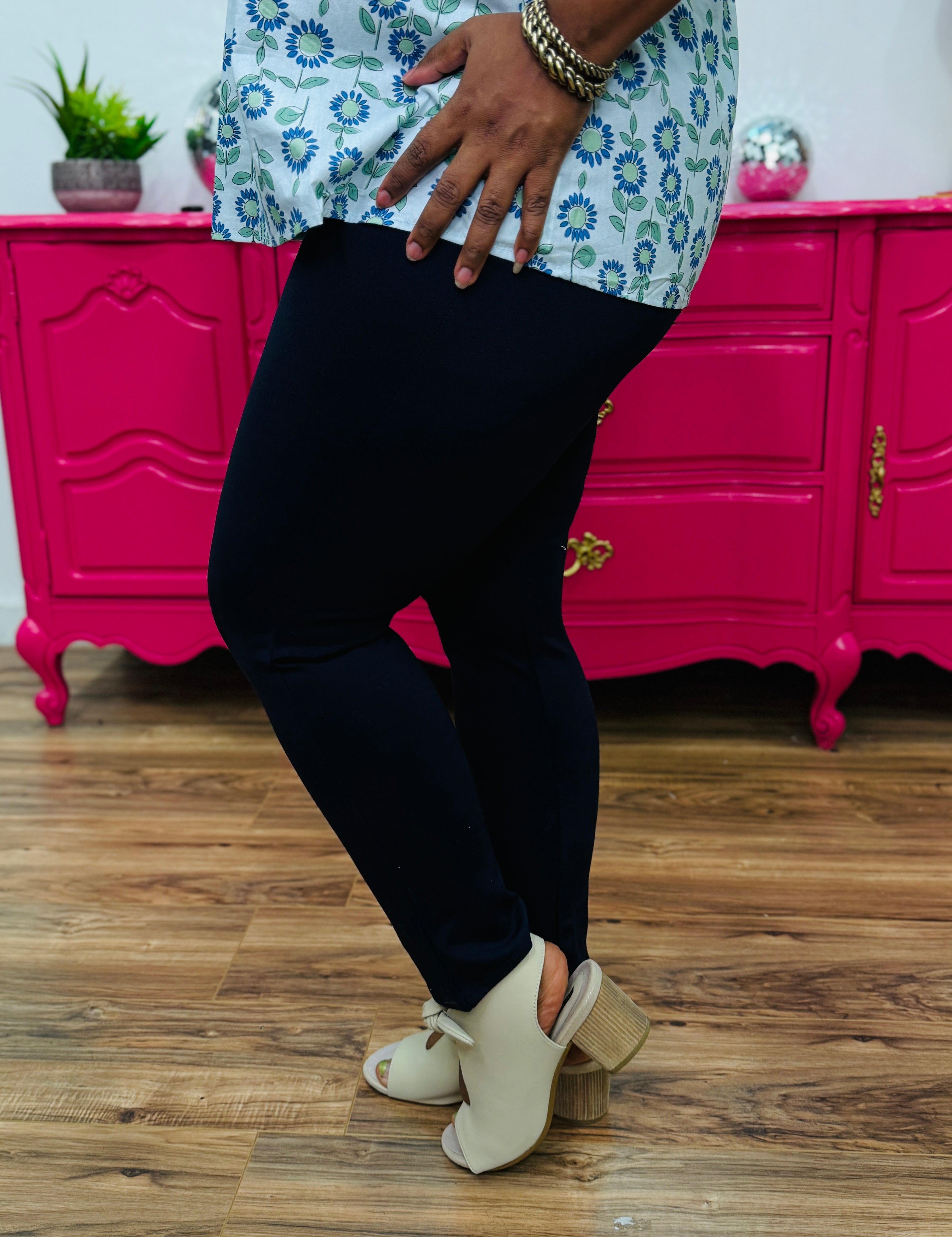 Abby Ponte Pant - Navy - LAST ONES FINAL SALE
