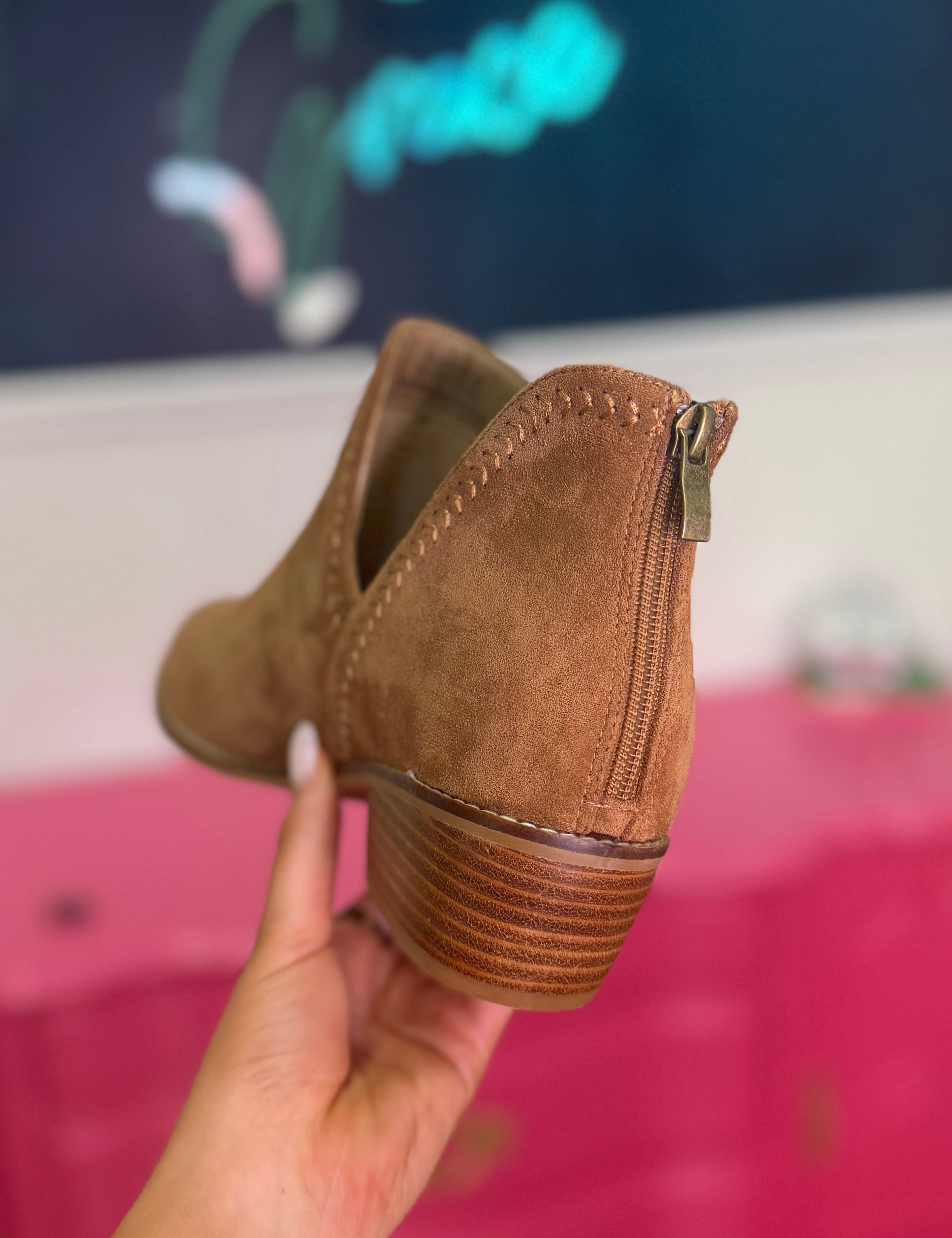 Bluffin Tobacco Faux Suede Booties By Corkys - FINAL SALE