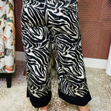 Creature Comfort Satin Pants - Zebra