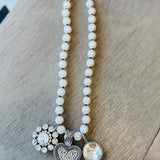 Elise Charm Necklace - Pearl